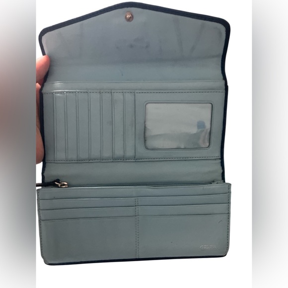 Coach Blue Leather Wallet - Picture 3 of 10